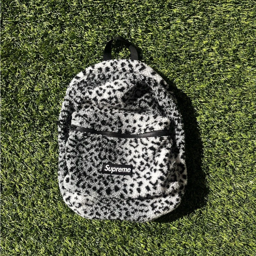 Supreme Leopard Print Backpack